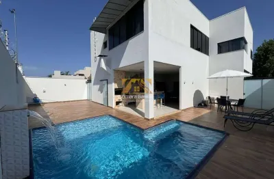 Sobrado alto padrão 4/4, com 3 suítes, 379 m² -205 norte (arno 22) - condomínio privillege -próximo ao shopping capim dourado-palmas -to