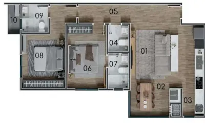 Syrah - apartamento com 2 suítes - vista mar - revenda