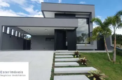 Casa de alto padrão em condomínio na cidade de Itupeva-SP, Residencial Pecan: 3 quartos, 1 suíte, 3 salas, 4 banheiros, 4 vagas, 174,18m².