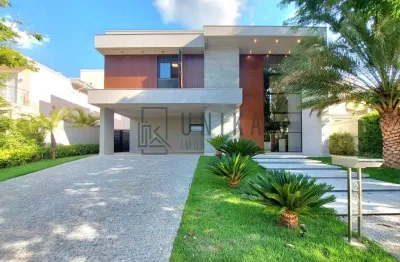 Imponente residência de luxo em condomínio alphaville campinas, 4 suítes, 6 banheiros, 6 vagas, 468m² - campinas-sp.