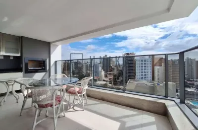 Aluguel de apartamento de alto padrão no cambuí, totalmemte mobiliado, campinas-sp: 2 quartos, 2 suítes, 3 salas, 3 banheiros, 3 vagas, 114m².