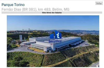 Galpão em 1.614 m² no - distrito industrial jardim piemont sul - betim/mg