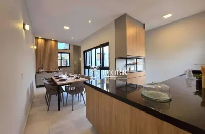 Casa nova com 3 dormitórios sendo 2 suítes, 4 wc, 2 vagas, área gourmet, 182 m²de área privativa, venda por r$ 990.000 - vila hortolândia - jundiaí/sp