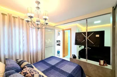 Lindo apartamento decorado para locação e possui sacada com churrasqueira!