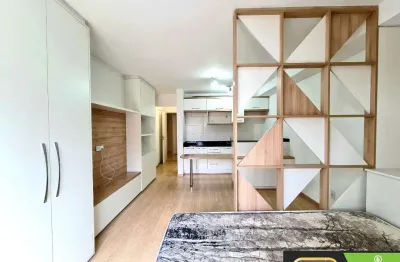 Apartamento studio mobiliado, andar alto - edifício hub home