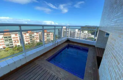 Cobertura com 5 dormitórios à venda, 289 m² por r$ 3.700.000,00 - praia da enseada - tortugas - guarujá/sp