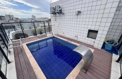 Cobertura duplex com 4 dormitórios à venda, 398 m² por r$ 2.200.000 - barra funda - guarujá/sp