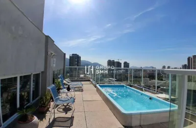 Cobertura com 3 dormitórios, 235 m² - venda por r$ 1.600.000,00 ou aluguel por r$ 13.300,00/mês - enseada - guarujá/sp