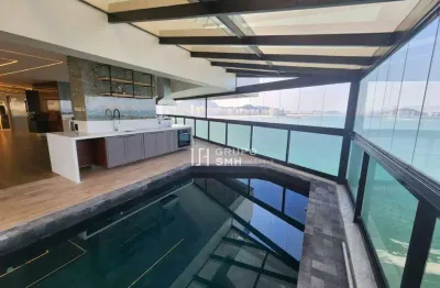 Apartamento com 4 suítes para alugar, 400 m² por r$ 25.000/mês - astrias - guarujá/sp