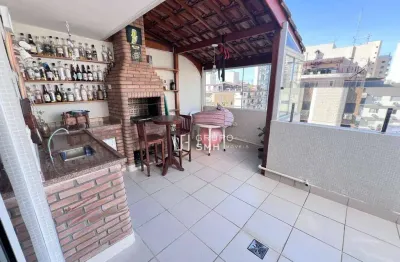 Cobertura com 4 dormitórios à venda, 175 m² por r$ 720.000,00 - enseada - guarujá/sp