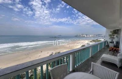 Apartamento com 2 suítes à venda, 250 m² por r$ 1.490.000 - pitangueiras frente mar - guarujá/sp