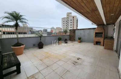 Cobertura com 3 dormitórios à venda, 160 m² por r$ 520.000 - enseada - guarujá/sp