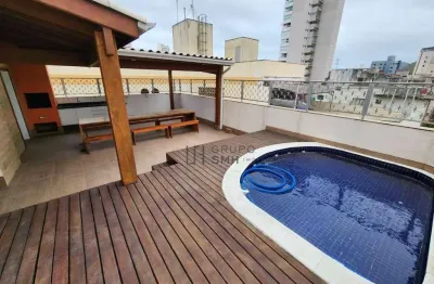 Cobertura com 3 dormitórios à venda, 129 m² por r$ 640.000,00 - jardim las palmas - guarujá/sp