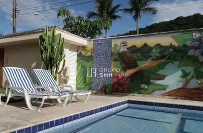 Casa com 6 dormitórios à venda, 379 m² por r$ 1.800.000,00 - praia do pernambuco - guarujá/sp
