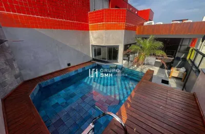 Cobertura com 3 dormitórios à venda, 188 m² por r$ 1.200.000,00 - enseada - guarujá/sp