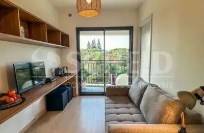 Apartamento mobiliado no bairro alto da boa vista tem 33 metros quadrados com 1 quarto, mobiliado!