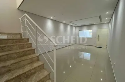 Sobrado novo 3 dormit, 1 suite, 2 vagas, churrasqueira, quintal, acabamento sofisticado