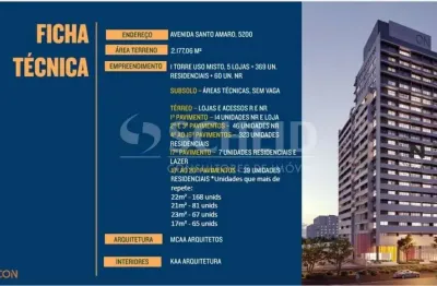 Flat com 1 quarto à venda na Avenida Santo Amaro, --, Alto da Boa Vista, São Paulo