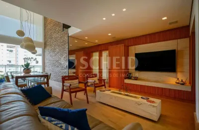 Apartamento em andar alto com mezanino e varanda gourmet - brooklin