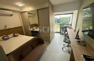 Studio á venda no brooklin com 27m², 1 quarto, 1 vaga.
