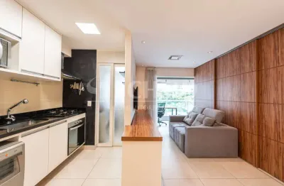 Apartamento mobiliado á venda no campo belo com 50m², 1 quarto sendo 1 suíte, 1 vaga.