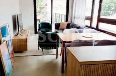 Apartamento mobiliado para locação em pinheiros com terraço, 1 suite, 1 vaga e prox ao metrô