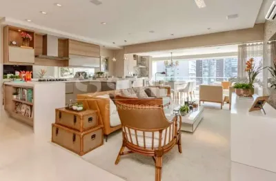 Apartamento com 3 quartos sendo 1 suíte, mobiliado, varanda gourmet, lazer completo, brooklin