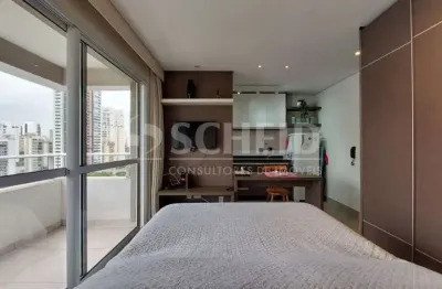 Apartamento de 1 quarto ao lado da estação Campo Belo do Metrô, totalmente mobiliado, com ar-condici