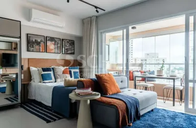 Apartamento 42m², campo belo, 1 quarto, mobiliado, cozinha americana, terraço , banheiro, 1 vaga.