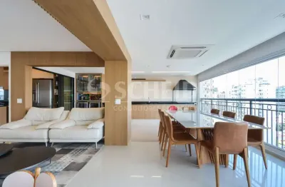 Apartamento  venda em indianópolis com 3 quartos, sendo 3 suítes, 3 vagas 170m² varanda gourmet