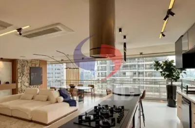 Apartamento mobiliado para locação, 3 suítes, varanda gourmet, churrasqueira,lazer completo,brooklin