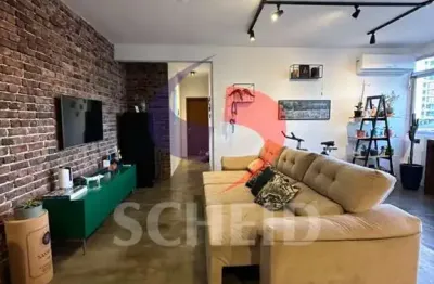 Apartamento brooklin com 105m², 2 quartos, 1 suíte, sala dois ambientes, armários planejados, 1 vaga