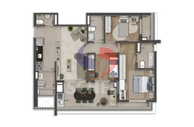 Apartamento novo para venda 90m² - 2 quartos - 1 vaga Vila Mascote
