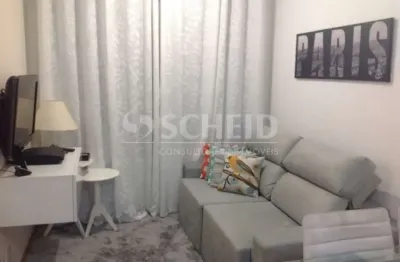 Apartamento com 53 m², com 2 dormitórios, sala, cozinha, banheiro, garagem.