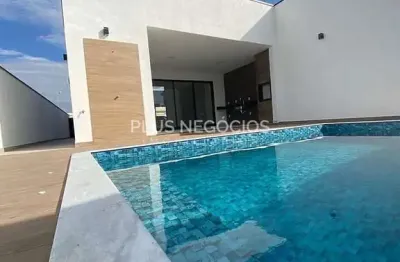 Casa térrea com 3 suítes, escritório e piscina no alphaville nova esplanada 3, votorantim -