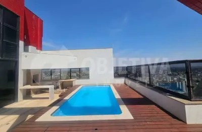 Cobertura para aluguel, 4 quartos, 4 suítes, 5 vagas, centro - uberlandia/mg