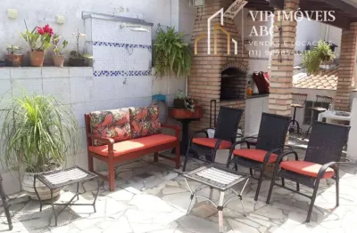 Excelente sobrado à venda com  piscina no bairro santa maria em santo andré