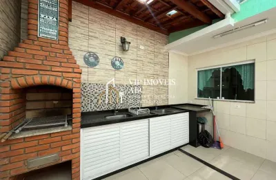 Lindo sobrado 3 dorm, 2 vagas, parque erasmo assunção em santo andré