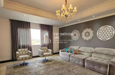 Maravilhoso sobrado à venda 202 m², 3 suítes na vila scarpelli, santo andré