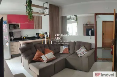 Apartamento com 2 dormitórios à venda, 55 m² vila aquilino - santo andré/sp