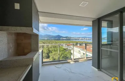 Apartamento novo com 3 suítes, sacada e vista para o mar - cacupé, florianópolis/sc