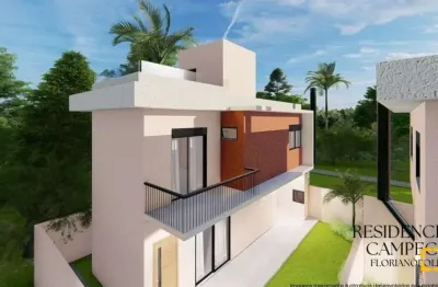 Casa financiável com 2 suítes e terraço a 300 metros da praia do campeche.