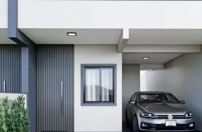 Casa nova com 3 dormitórios, sendo 1 suíte, 2 vagas, no sertão do maruim - nova são josé/sc