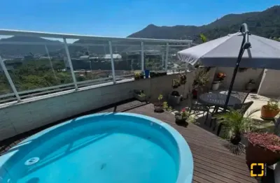 Cobertura, 3 dormitórios, 2 vagas, terraço com piscina - bairro monte verde - florianópolis / sc