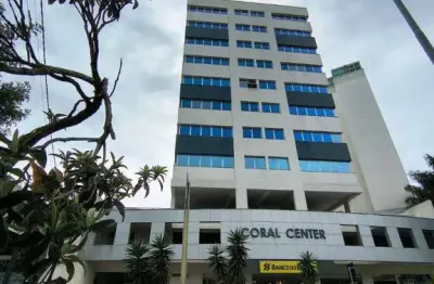 Sala no comercial coral center com 01 vaga coberta em coqueiros - floriánópolis