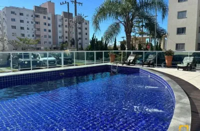 Apartamento de 2 dormitórios semi mobiliado, sacada com churrasqueira e garagem