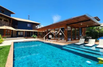 Sobrado com 5 dormitórios à venda, 514 m² por r$ 4.000.000,00 - bougainvillee ii - peruíbe/sp