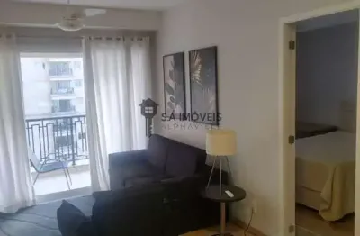 Apartamento com 1 quarto para alugar na avenida sagitário, sítio tamboré alphaville, barueri, 50 m2 por r$ 4.800