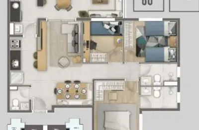 Apartamento com 3 quartos à venda na rua rondonia, 235, aldeia, barueri, 80 m2 por r$ 830.000