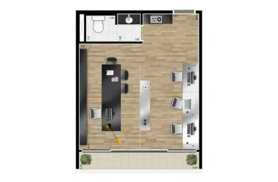 Sala comercial com 1 sala à venda na avenida marcos penteado de ulhôa rodrigues, tamboré, santana de parnaíba, 39 m2 por r$ 320.000